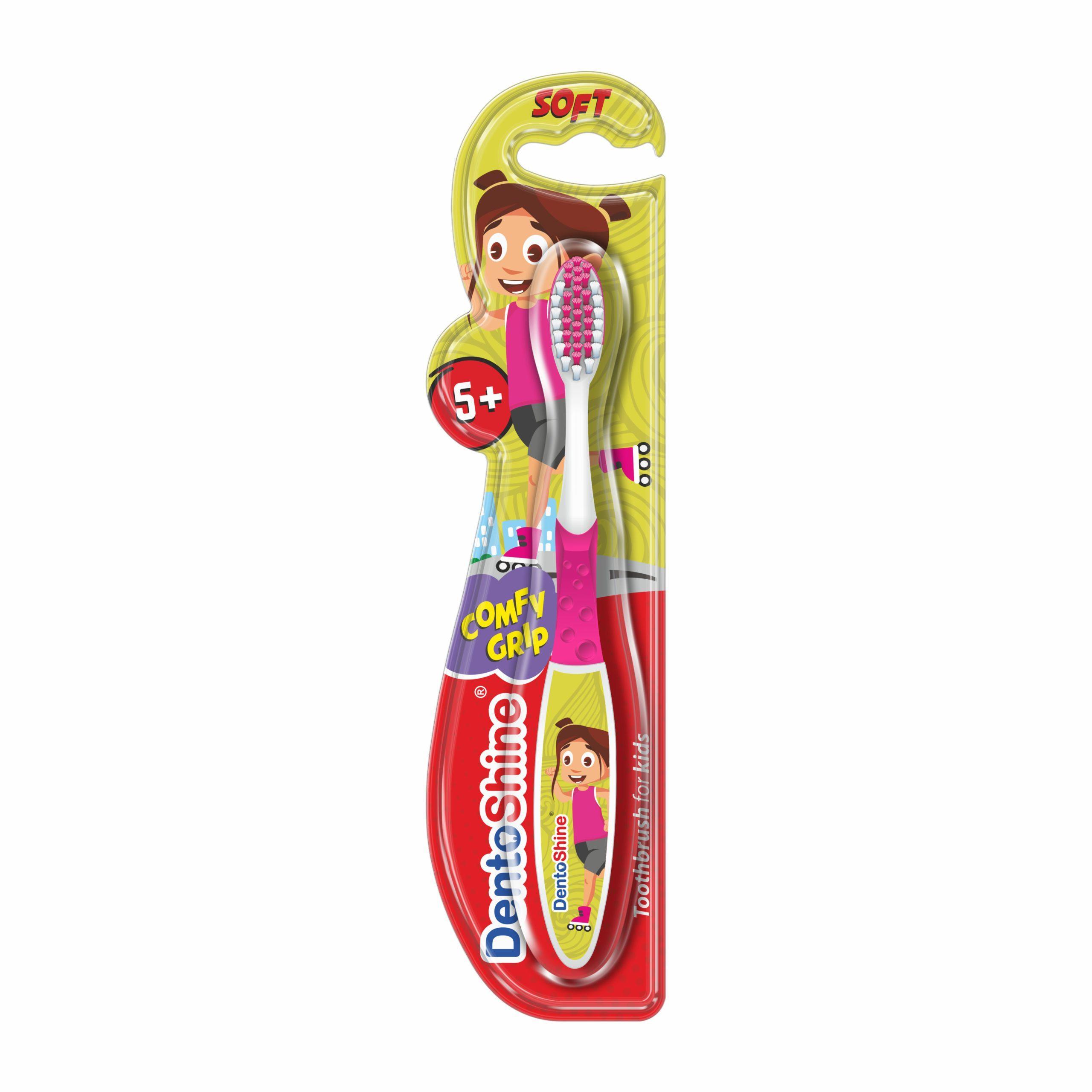 COMFY Grip Toothbrush for Kids (Ages 5+) – Pink